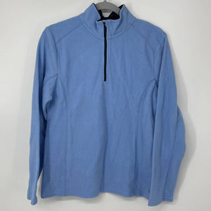 SWISS + ALPS BLUE ANTI-STATIC ANTI-PILLING FABRIC PERFORMANCE PULLOVER MEDIUM